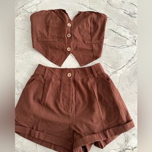 NWT Free people no business here set size XS. 
Corset / high rise short